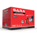 MİNİ HAVA KOMPRESÖRÜ KIRMIZI 12V - Görsel 2