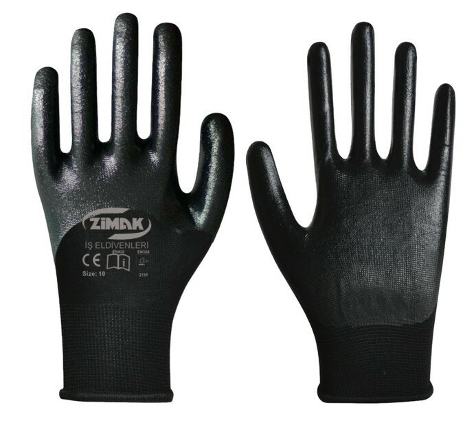 331589.jpg EL-137 SİYAH SİYAH NİTRİL 3/4 KAPLAMA ELDİVEN - Görsel 1