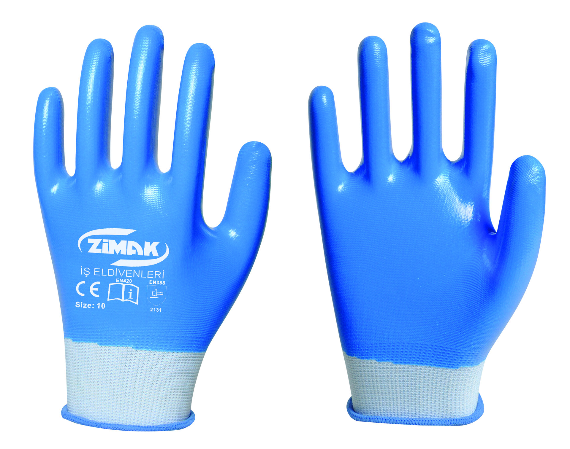 380520.jpg ZİMAK EL-104 MAVİ BEYAZ TAM KAPLAMA İŞ ELDİVENİ - Görsel 1