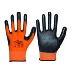 EL-113 TURUNCU SİYAH TIRTIKLI ELDİVEN